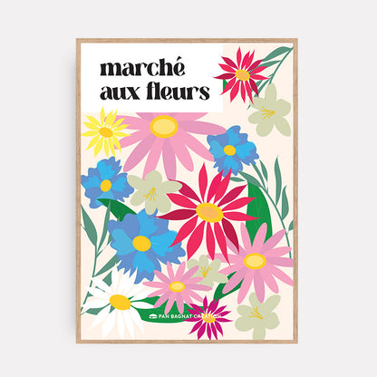 Affiche Marché aux Fleurs