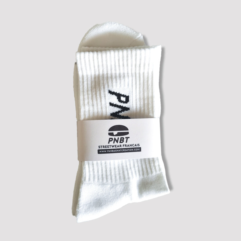 Chaussettes PNBT coton bio blanc