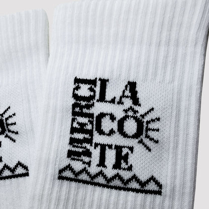 Chaussettes Merci la Côte blanc