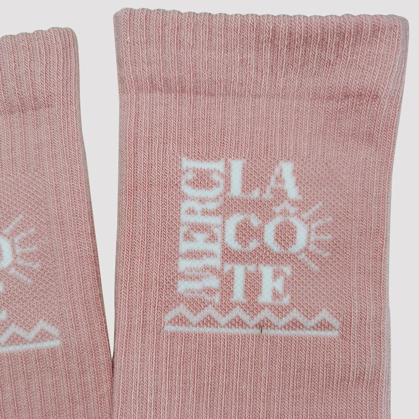 Chaussettes Merci la Côte rose