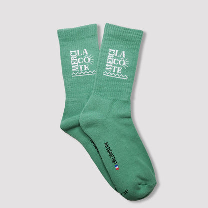 Chaussettes Merci la Côte vert