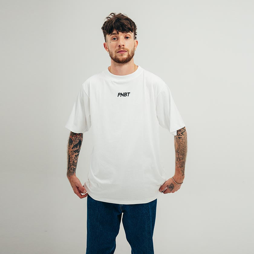 T-shirt oversize PNBT brodé blanc